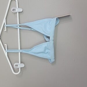 Ris k Blue Bikini Swimsuit Top Size S NWT